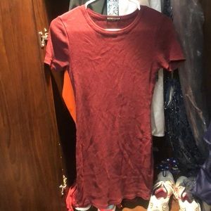 Brandy Melville maroon t-shirt dress